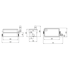 Канализационная насосная станция UNIPUMP SANIVORT 255 M напор 9м