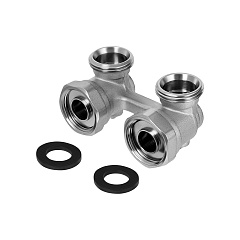 Узел нижнего подключения радиатора HOOBS , угловой, 3/4 плоское уплотнение