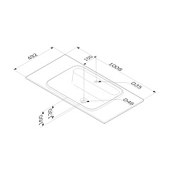 Раковина мебельная AM.PM Func, литьевой мрамор, 100 см, цвет белый матовый