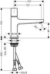 Смеситель для раковины Hansgrohe Metropol 32570000
