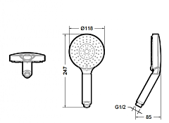 Душевая лейка Bravat Line P7094C-RUS