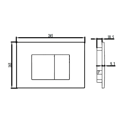 Клавиша смыва IDDIS универсальная, матовый хром, Unifix, 030