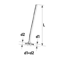 Тройник KAN-therm Push латунный редукционный с трубкой 15 мм (L=300мм), левый, 18х2/14х2