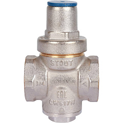 Редуктор давления Stout поршневой, без подключения манометра, PN 16, ВВ 3/4 дюйма
