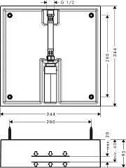 Скрытая часть душа Hansgrohe Raindance Е Air 400x400 26254180