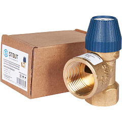 Клапан предохранительный Stout для систем водоснабжения 8 бар 3/4 дюйма x 1 дюйм