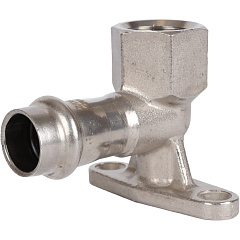 Угольник настенный Rommer с креплением 15х1/2 ВПр-ВР, нержавеющая сталь