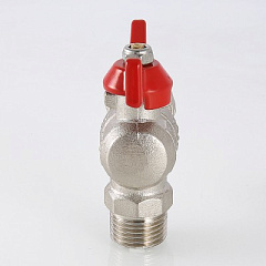 Кран шаровой VALTEC угловой с накидной гайкой и наружной резьбой 1/2 х 1/2