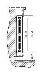Биметаллический секционный радиатор отопления Rifar Supremo 500 / 13 секций