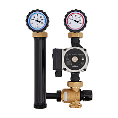 Насосная группа HOOBS , DN25, с термосмесителем, с насосом GRUNDFOS UPSO25-65 (20 С…..45 С)