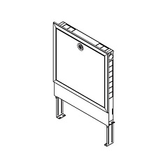 Шкаф коллекторный Rehau встраиваемый, тип UP 75/550