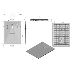 Поддон Vincea для душа 120x90 белый матовый