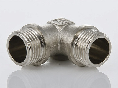Угольник VALTEC 1/2 наружная резьба, 90 градусов, никелированная латунь