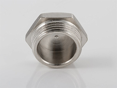 Пробка резьбовая VALTEC 3/4 наружная резьба, никелированная латунь