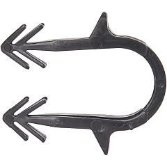 Скоба якорная Stout с двойным креплением для труб д.16-20мм, цвет черный