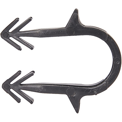 Скоба якорная Stout с двойным креплением для труб д.16-20мм, цвет черный