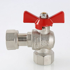 Кран шаровой VALTEC угловой с накидной гайкой и внутренней резьбой 1 х 1