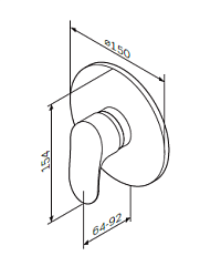 Встраиваемый смеситель AM.PM Like F8075000