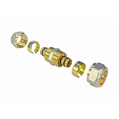 Соеденитель Valfex для труб PE-RT/Al/PE-RT, обжимной 20