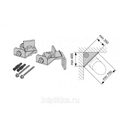 Монтажный комплект TECE TECEprofil для крепления к унитазу 90 градусов