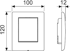 Лицевая панель TECE TECEplanus IR, хром глянцевый