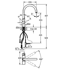 Смеситель для кухни Grohe Blue 33251000