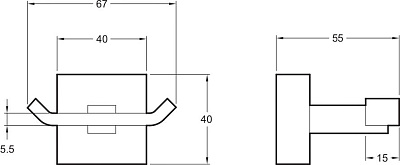 Крючок двойной Jacob Delafon EO Mecanique E77867-CP