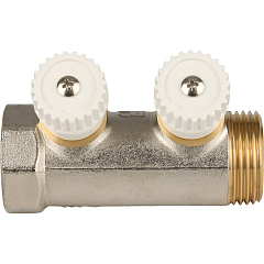 Коллектор Stout с регулировочными вентилями 1x3/4EK с 2 отводами, SMB 6851 013402