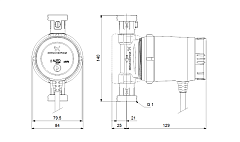 Циркуляционный насос Grundfos COMFORT UP 15-14 BXA PM