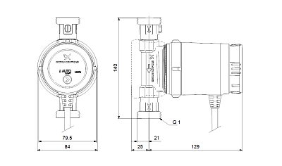Циркуляционный насос Grundfos COMFORT UP 15-14 BXA PM