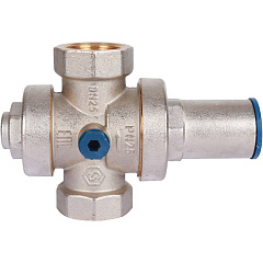 Редуктор давления Stout поршневой, с выходом под манометр, PN 25, ВВ 1 дюйм