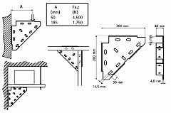 Угловая треугольная опора Walraven BIS Strut + WM35 (BUP) 200 x 200 мм
