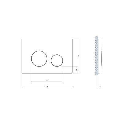 Кнопка смыва Cersanit TWINS для LINK PRO/VECTOR/LINK/HI-TEC пластик золотой матовый