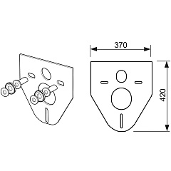 Прокладка звукоизоляционная TECE для монтажа подвесного унитаза и биде