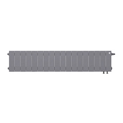 Биметаллический секционный радиатор отопления Royal Thermo PianoForte Silver Satin 200 / 18 секций нижнее правое подключение