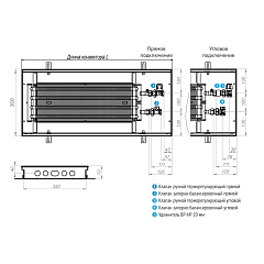 Внутрипольный конвектор с естественной конвекцией KVZ 360-70-1000