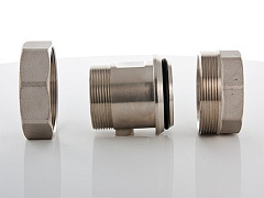 Сгон VALTEC разъемный 1/2 внутренняя-наружная резьба, никелированная латунь