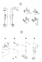 Душевая колонна Bravat Opal F6125183CP-A3-RUS