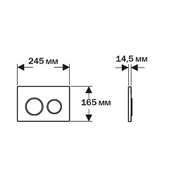 Панель смыва Акватек Белая ободок хром для INSP-0000001 Pneumo S (клавиши круглые)