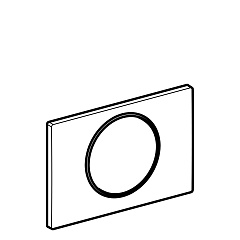 Кнопка смыва Geberit Sigma 10 одинарный смыв, олеофобная, белый мат./полированный 115.758.JT.5