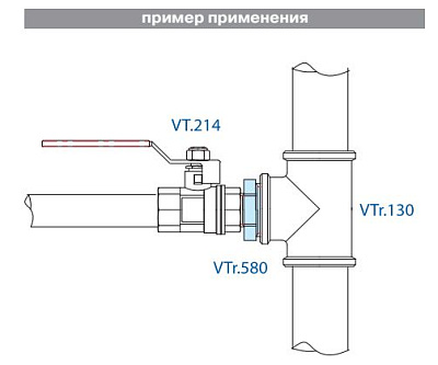 Ниппель VALTEC переходной 1/2 х 1/4 наружная резьба, никелированная латунь