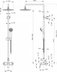 Душевая колонна Bravat Eco F9111147C-A-RUS