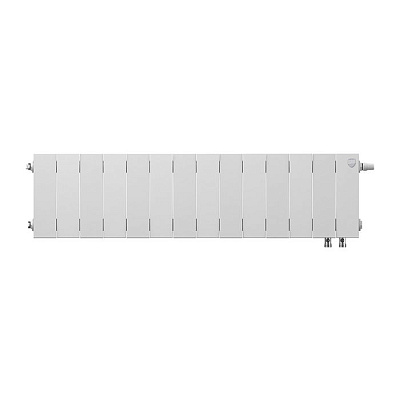 Биметаллический секционный радиатор отопления Royal Thermo PianoForte Bianco Traffico 200 / 14 секций нижнее правое подключение