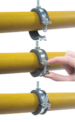 Хомут Walraven BISMAT Flash с вкладышем EPDM, 15-18 мм, M8