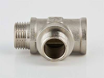 Тройник VALTEC 3/4 внутренняя-наружная резьба, никелированная латунь