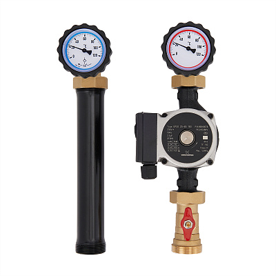 Насосная группа HOOBS , DN25 (1 вр х 1 1/2 нр), с насосом GRUNDFOS UPSO25-65