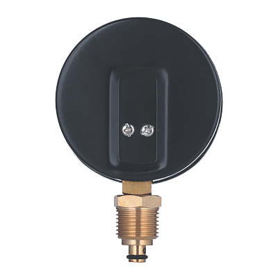 Термоманометр Rommer радиальный в комплекте с запорным клапаном, 80 мм , 0...120, 0...4 бар, 1/2