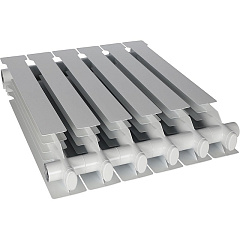 Алюминиевый секционный радиатор отопления Stout Vega 500 / 6 секций