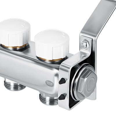 Коллекторный блок HOOBS , с термостатическими клапанами, 1 х 3/4 -8 вых .