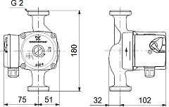 Циркуляционный насос Grundfos UPS 32-60 180